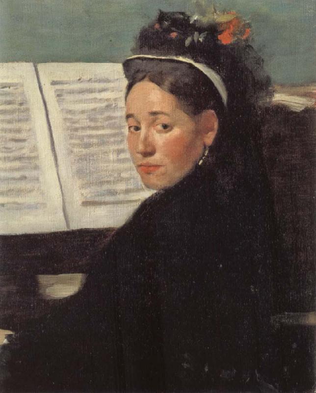 Edgar Degas Mlle Dihau at the Piano oil painting image